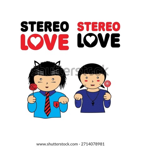 design graphic soul mate vector stereo