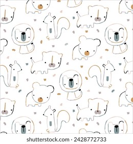Design Grafik Eichhörnchen und Freunde Vektor