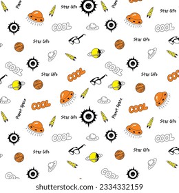design graphic star ufo vector