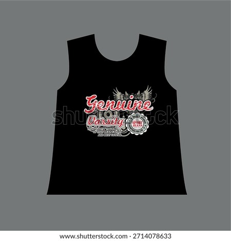 design graphic t shirt vector vintage genuine varsity