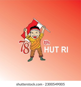 design graphic the theme of the independence of the republic of Indonesia vector