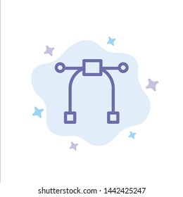 Design, Graphic, Tool Blue Icon on Abstract Cloud Background