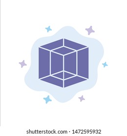 Design, Graphic, Tool Blue Icon on Abstract Cloud Background