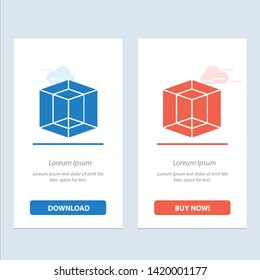 Design, Graphic, Tool  Blue and Red Download and Buy Now web Widget Card Template