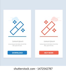 Design, Graphic, Tool  Blue and Red Download and Buy Now web Widget Card Template
