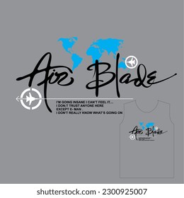 design graphic t-shirt air blade vector