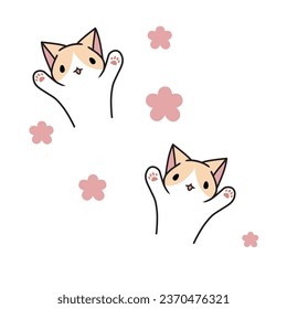 design graphic twin cat vector art