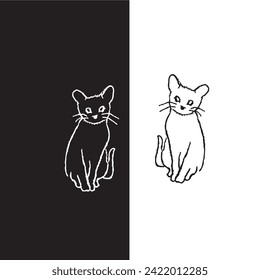 design graphic twins cat vector art