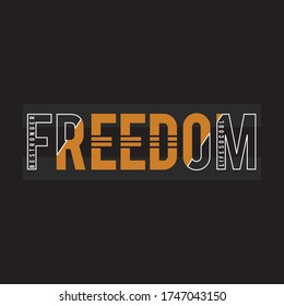 Design graphic typography vector art freedom 