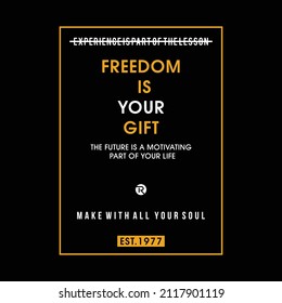 Design graphic typography vector art freedom