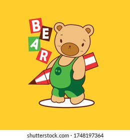 Design graphic vector bear cartoon