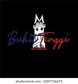 design graphic vector bukit tinggi black and white