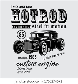 Design graphic vector car hot road for t-shirt