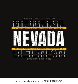 Design graphic vector nevada for t-shirt