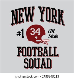 design graphic vector new York football for t-shirt