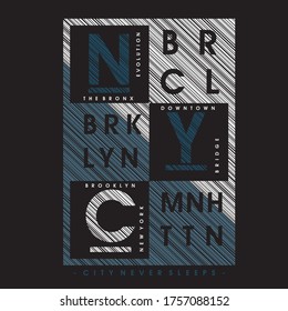 Design graphic vector new York typography for t-shirt