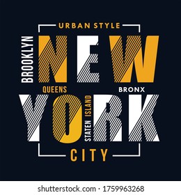 Design graphic vector new York typography for t-shirt