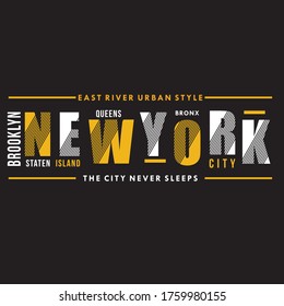 Design graphic vector new York typography for t-shirt