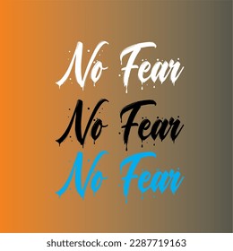 design graphic vector no fear black and white