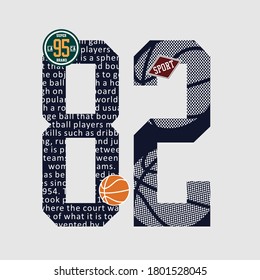 Design graphic vector number sport for t-shirt