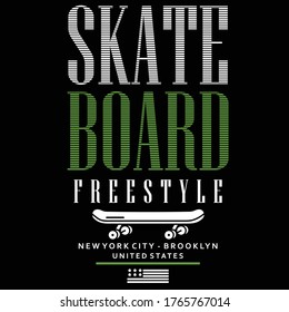 Design graphic vector typography skate for t-shirt