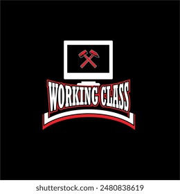 design graphic working class vector art