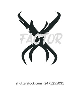 Vector de diseño gráfico x factor art