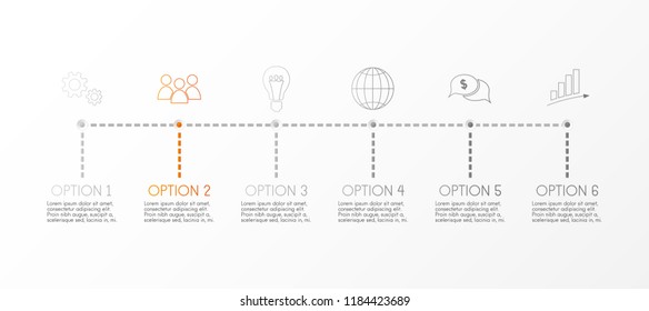Design of gray infographic with icons. Vector.
