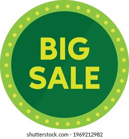 Design of green banner with discount tag and special offers for big sale