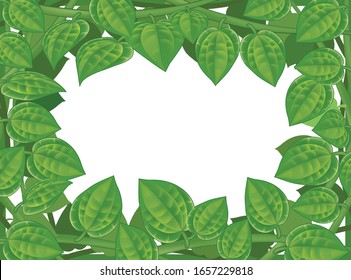 design green leaf vector image for frame and background