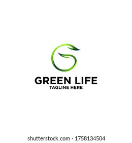 design green live logo template