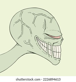 Design of green monster face