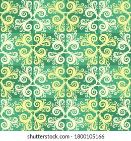 Diseño del patrón abstracto ornamental verde