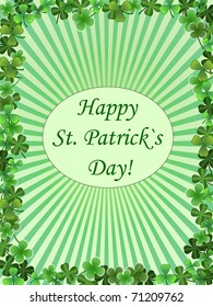 design of greening card to st. patrick`s day