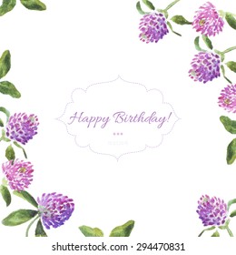  Design greeting card hand drawn watercolor. Template for wedding invitations, save the date. 