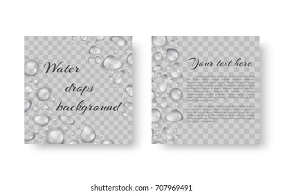 Design a greeting card with sparkling highlights and rain drops