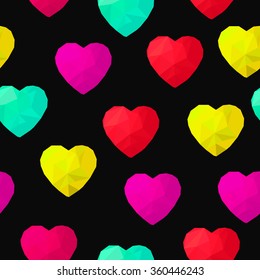 design greeting card for valentine's day. Gift wrapping paper. Seamless.heart pattern fashion textiles.