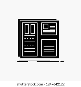 Design, grid, interface, layout, ui Glyph Icon. Vector isolated illustration