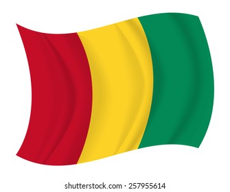 design Guinea flag waving vector