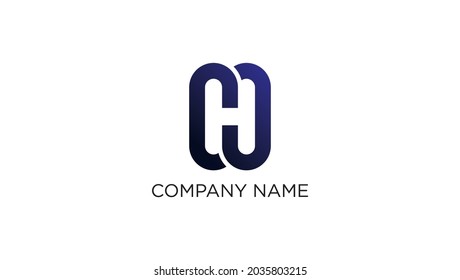 Design H vector logo icon template elements company name