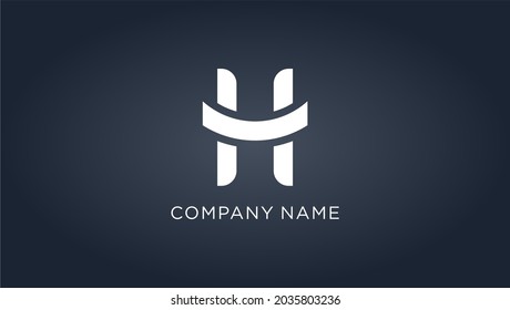 Design H vector logo icon template elements company name