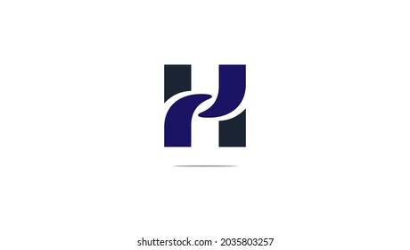 Design H vector logo icon template elements company name