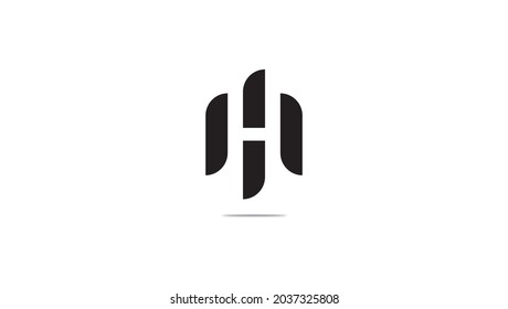 Design H vector logo icon template elements company name