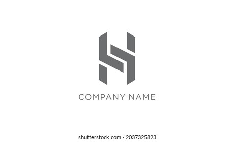 Design H vector logo icon template elements company name