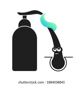 Design of hair conditioner illustration