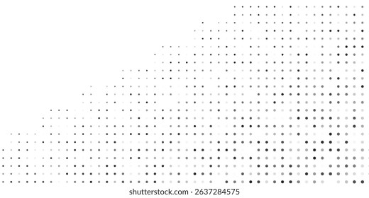 Design halftone gradient texture. Vanishing polka dot background. Repeating dots gradation pattern illustration abstract modern design