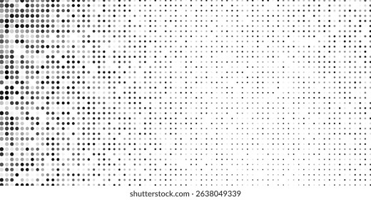 Design halftone gradient texture. Vanishing polka dot background. Repeating dots gradation pattern simple modern illustration abstract