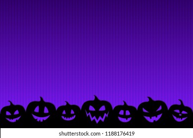 Design of Halloween background with pumpkins and copyspace. Vector.