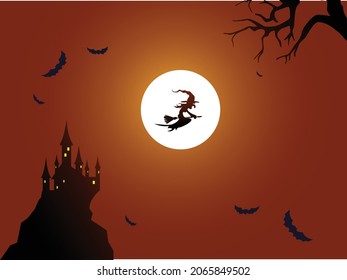 Design for Halloween celebration, illustration design of halloween night