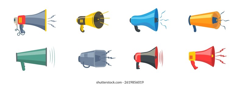Design hand banner marketing vector background poster concept idea megaphone communication speech speaker voice loud advertisement announce audio notice broadcast attention explosion shout
